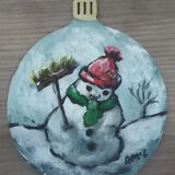 Snowman Bauble 7x9cm - single