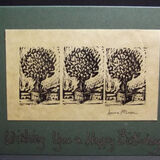 TOPIARY - Greetings card (blank inside) 17.5 x 12.5cm (green) TOPIARY (greetings card)