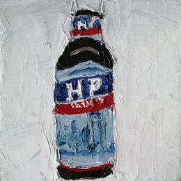 HP Sauce 20x20cms oil on canvas framed
