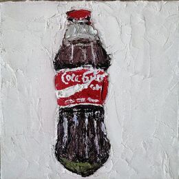Coca Cola 20x20cms oil on canvas framed (sold)