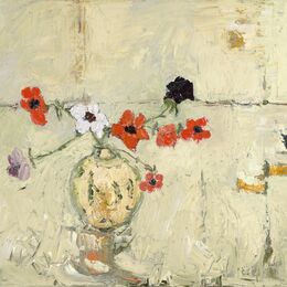 Anemones oil on canvas 50x60cms +frame