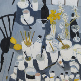 StudioTable<br>Oil on Canvas, Framed, 77x102cm<br>SOLD