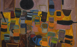 Table With Coloured Crockery