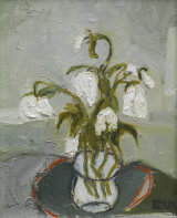 White Flowers in Tumbler Sold
