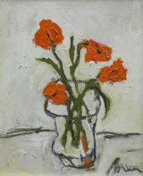 Tumbler with Red Flowers SOLD