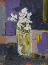 Little White Flowers in Vase SOLD