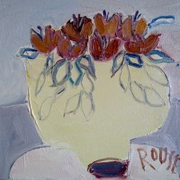 Cream Pot of Flowers