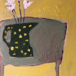 Black Jug with yellow Spots (sold)
