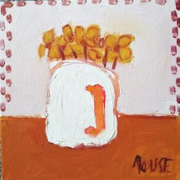 White Jug on Orange Cloth