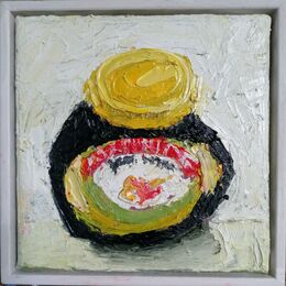 Marmite 20x20cms oil on canvas framed SOLD