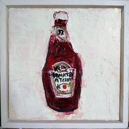 Ketchup oil on canvas 20x20cms. framed SOLD