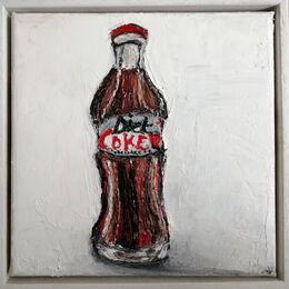 Diet Coke oil on canvas 20x20cms framed (sold)