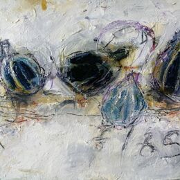 Figs ( sold) 8x10ins mixed median gesso panel