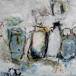 Jars. 10x12ins mixed on gesso