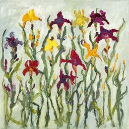 Iris (sold) 1 oil on canvas 100 x100 cms +frame