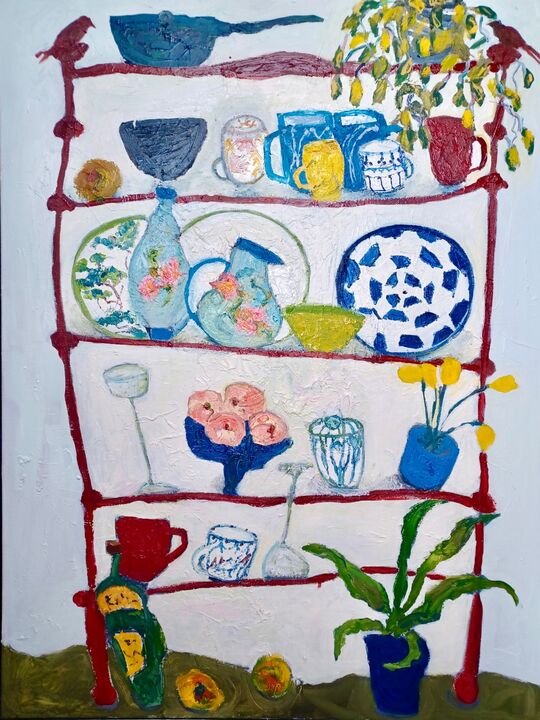 Shelves with Chines Plate