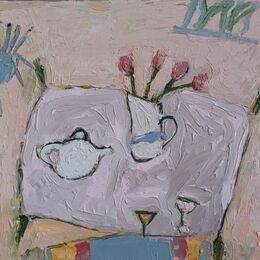 Teapot and Tulips