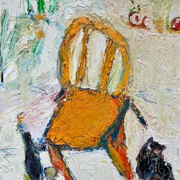 Wine, Chair, Cat