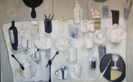 Table with Griddle Pans (sold)