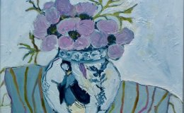 Japanese Anemones in Chinese Jar