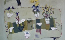 Table with Porcelain Cups SOLD