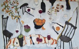Table with Plant in Pot (sold)