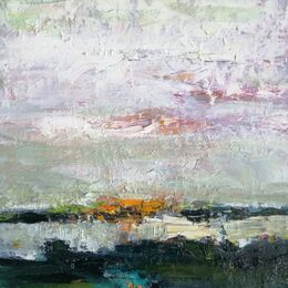 West Coast 33x33cms. oil on panel framed