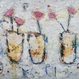 pots of Pinks (sold)