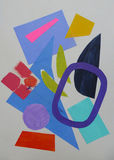4th February 2018<br>acrylic and paper pieces on paper<br>24 x 16 cms<br>