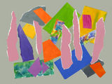 Collage: 5.4.18<br>acrylic on paper on board<br>21 x 30 cms