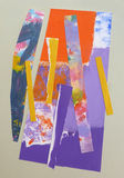 Collage 7.7.19<br>acrylic and paper on card<br>28 x 19 cms