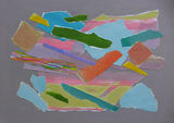Collage: 1.4.18<br>acrylic on paper on board<br>30 x 40 cms