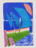 Collage 8.7.19<br>acrylic and paper on card<br>31 x 23 cms