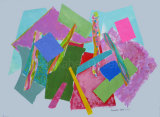 Fracking Fields 1<br>acrylic and paper on paper<br>28 x 39 cms<br>2015<br>SOLD