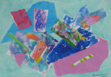 Interaction<br>acrylic and paper on paper<br>21 x 30 cms<br>2015