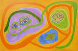 Encircled<br>acrylic on board<br>26 x 36 cms<br>2018