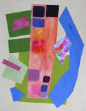 Collage: 3.4.18<br>acrylic on paper on board<br>28 x 35 cms