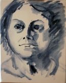 Ebauche/lay-in stage of Alfreda McHale Portrait I