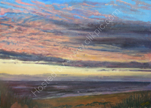Formby Beach Sunset Late Evening