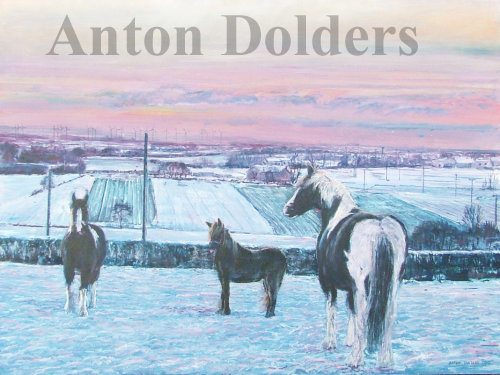 Horses on Holborn Hill, Aughton, Lancashire