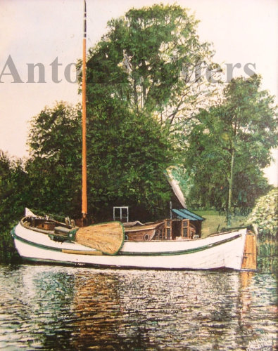 Sailing Boat on The Spaarne near Haarlem
