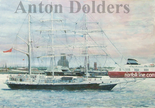 Lord Nelson passing Birkenhead