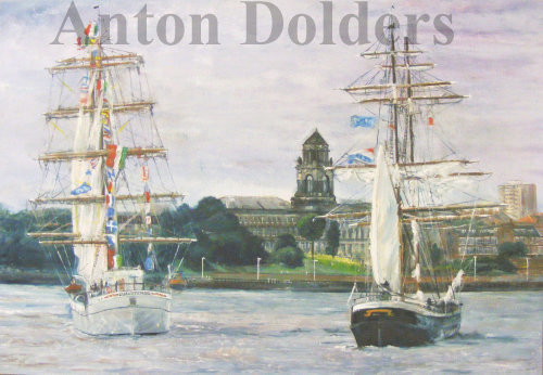 Tall ships passing Wallasey