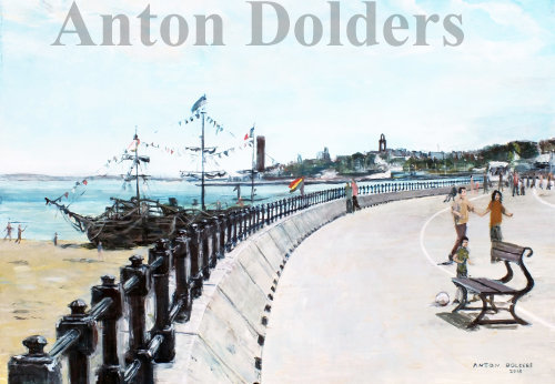 New Brighton Promenade and Black Pearl Pirate Ship -