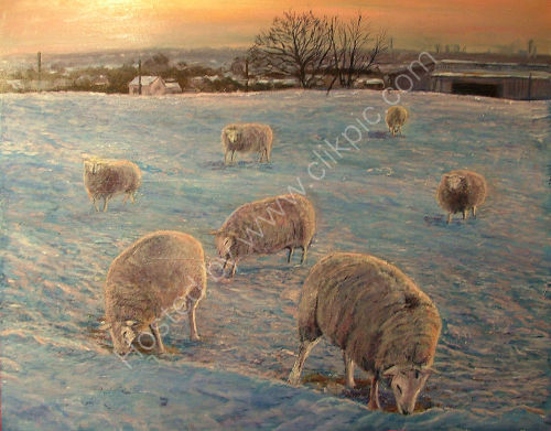 Aughton, view: Aughton to Liverpool from Holborn Hill, January 2010