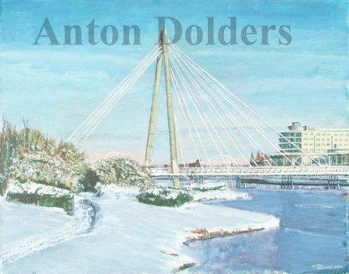 Marineway Bridge and Lake Frozen