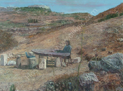 Artist in Gozo 200130.5cm x 50cm