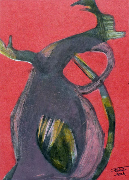 Baobab Letter "B" (Monoprint)
