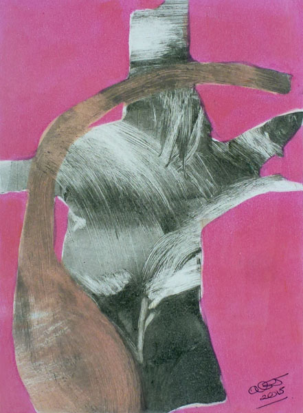 Baobab Letter "C" (Monoprint)