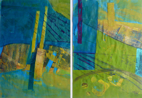 Crossing Over Bridge (Diptych) (QE2 Bridge)